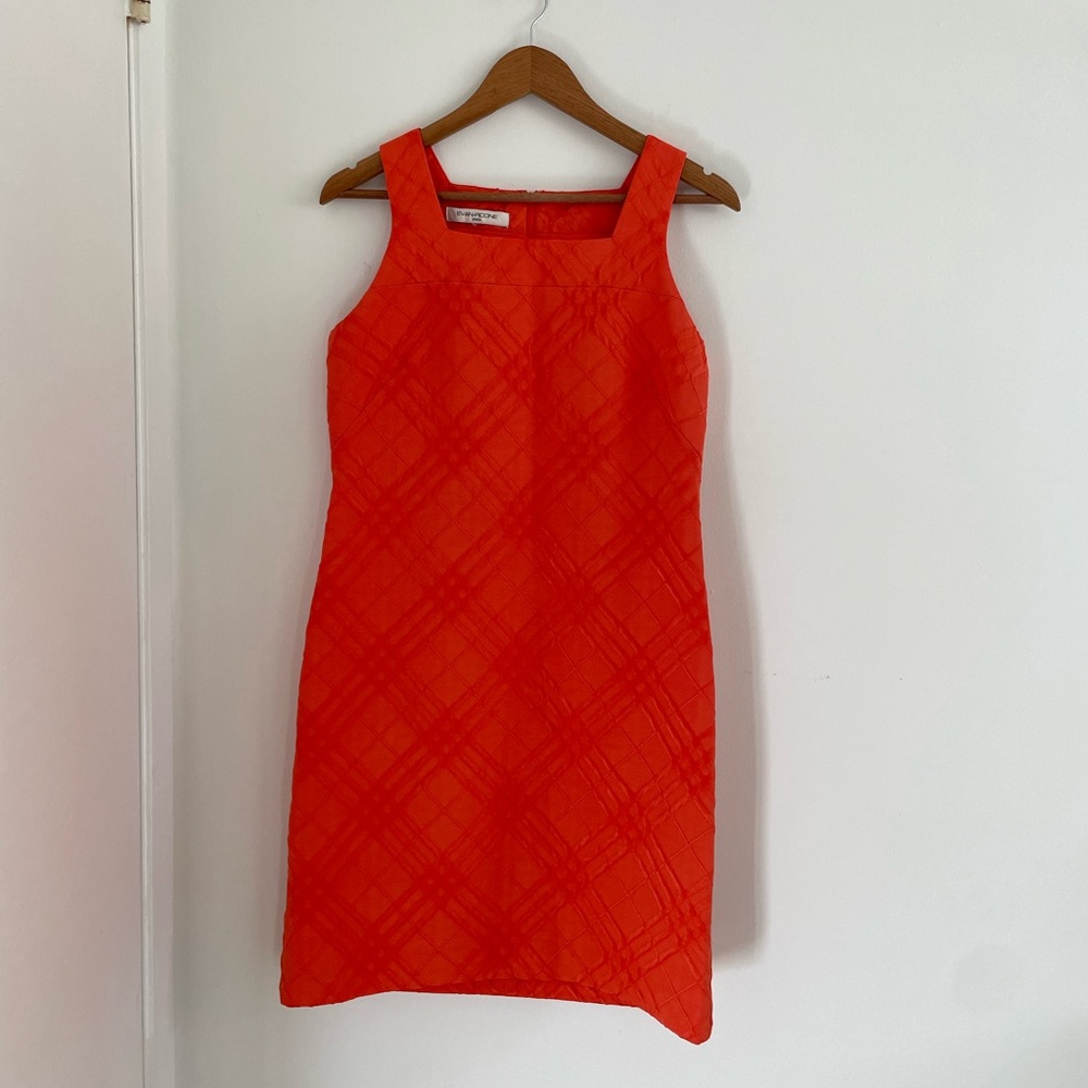 Sleeveless 70/60s Style Orange Evan Picone Dress